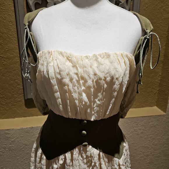 Renaissance Peasant 2XL Dress Cottagecore Fairycore Cosplay Medieval Halloween - Picture 6 of 10